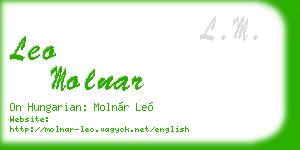 leo molnar business card